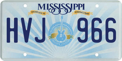 MS license plate HVJ966