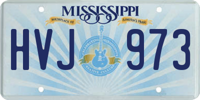 MS license plate HVJ973