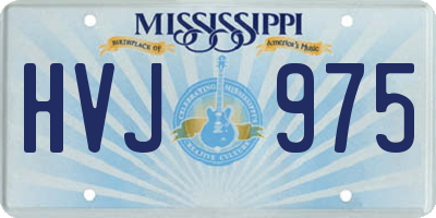 MS license plate HVJ975