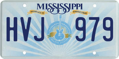 MS license plate HVJ979
