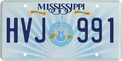 MS license plate HVJ991