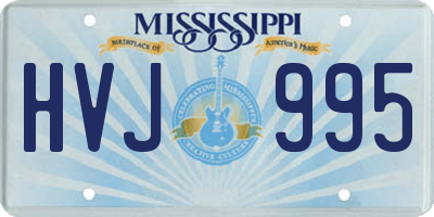 MS license plate HVJ995