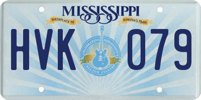 MS license plate HVK079