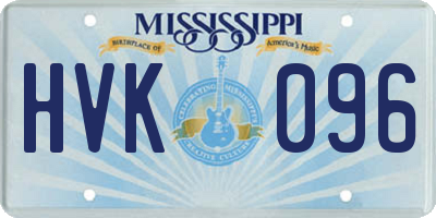 MS license plate HVK096
