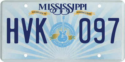 MS license plate HVK097