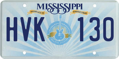 MS license plate HVK130