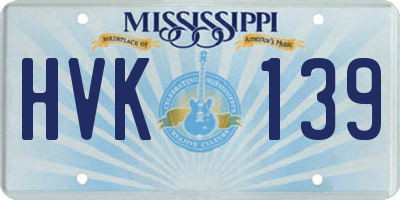 MS license plate HVK139
