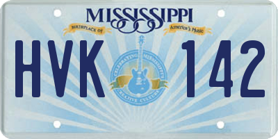 MS license plate HVK142