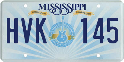 MS license plate HVK145