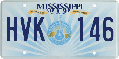 MS license plate HVK146