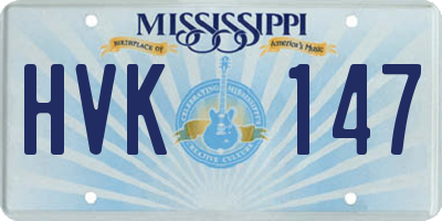 MS license plate HVK147