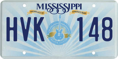 MS license plate HVK148