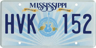 MS license plate HVK152