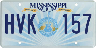 MS license plate HVK157