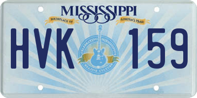 MS license plate HVK159