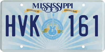 MS license plate HVK161