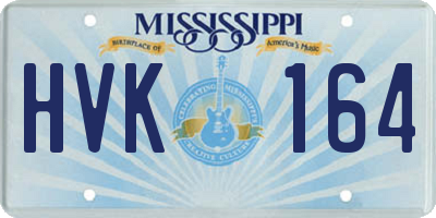 MS license plate HVK164