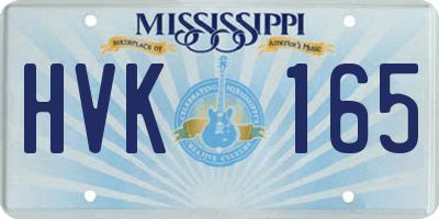 MS license plate HVK165