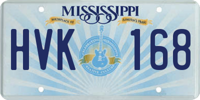 MS license plate HVK168