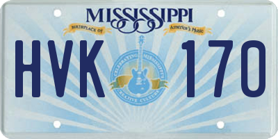MS license plate HVK170
