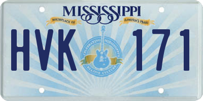 MS license plate HVK171