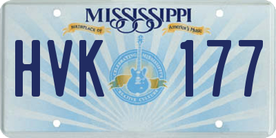 MS license plate HVK177