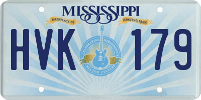 MS license plate HVK179