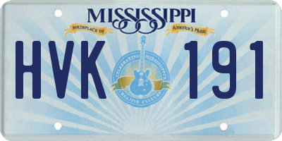 MS license plate HVK191