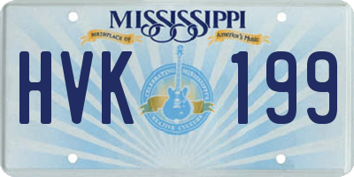 MS license plate HVK199