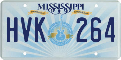 MS license plate HVK264