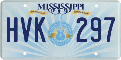 MS license plate HVK297