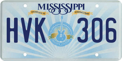 MS license plate HVK306