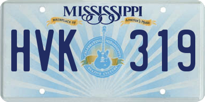 MS license plate HVK319