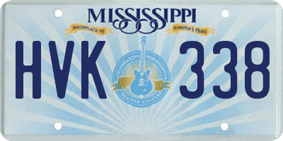 MS license plate HVK338