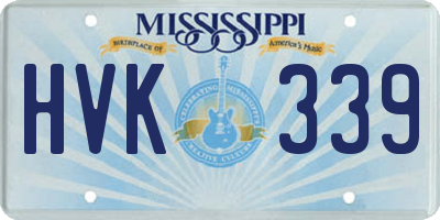 MS license plate HVK339