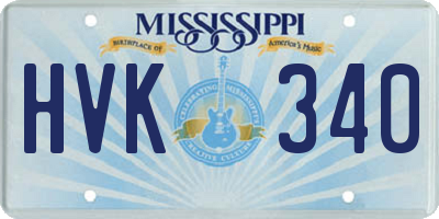 MS license plate HVK340