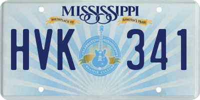 MS license plate HVK341