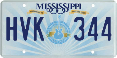MS license plate HVK344