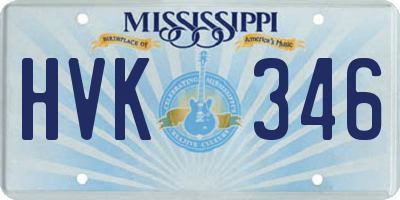 MS license plate HVK346