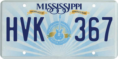 MS license plate HVK367