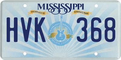 MS license plate HVK368