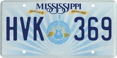 MS license plate HVK369