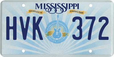 MS license plate HVK372