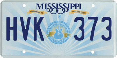 MS license plate HVK373