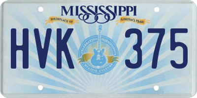 MS license plate HVK375