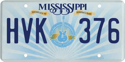 MS license plate HVK376