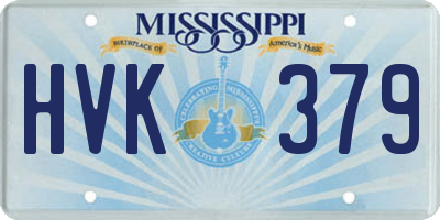 MS license plate HVK379