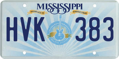 MS license plate HVK383