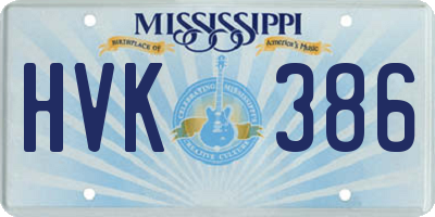 MS license plate HVK386