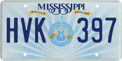MS license plate HVK397